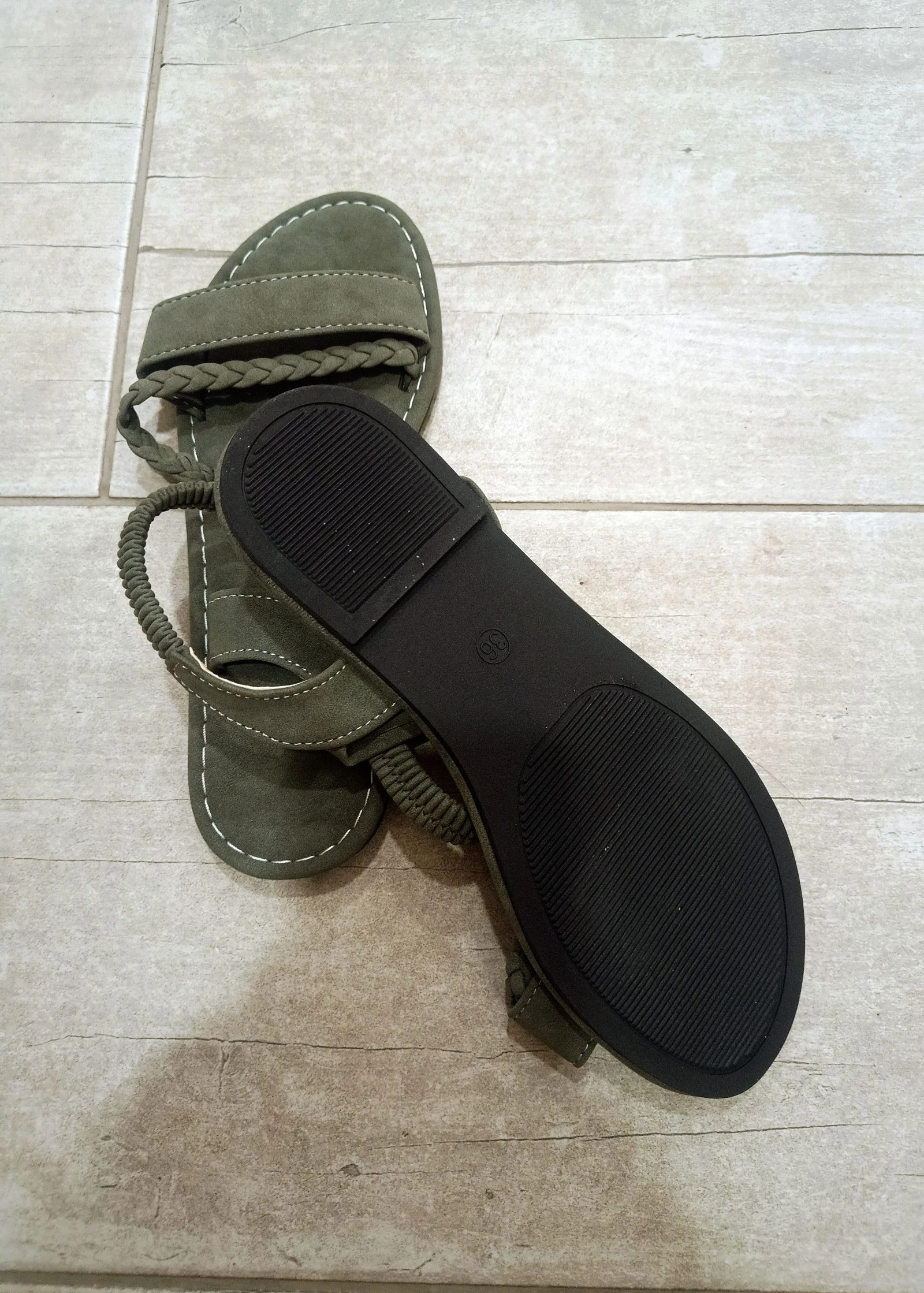 Sandalias planas verde oliva – photo 5